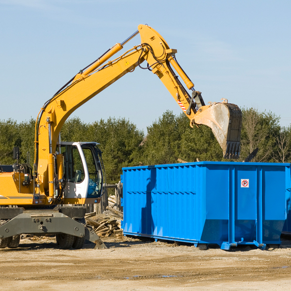 what size residential dumpster rentals are available in Tishomingo Mississippi